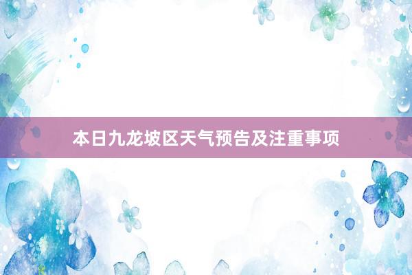 本日九龙坡区天气预告及注重事项